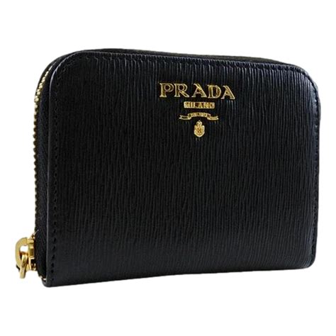 Prada original black wallet vitello shine gold